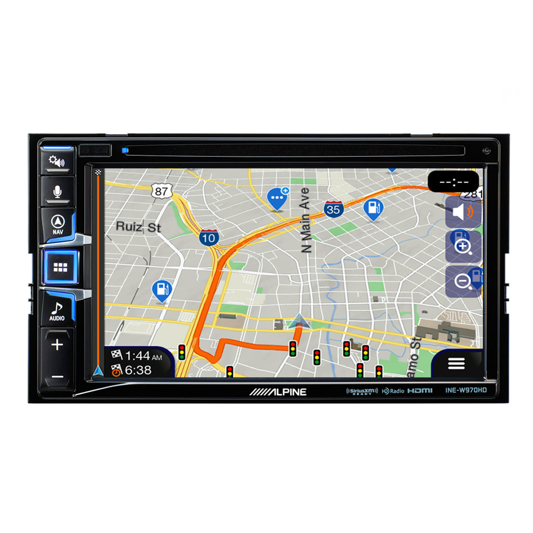 Alpine INE-W970HD, 6.5" Double Din Navigation CD/DVD Receiver w/CarPlay and Android Auto