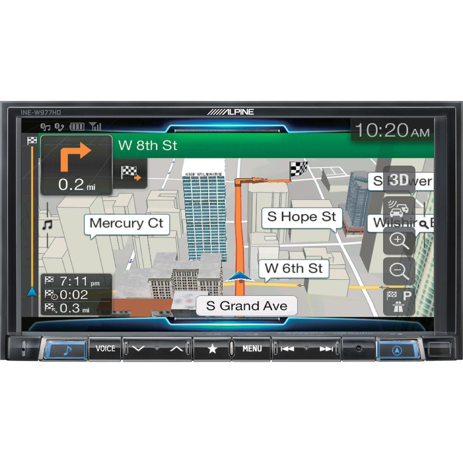 Alpine INE-W977HD, 7" Double-Din Media Receiver w/ GPS, CarPlay and Android Auto