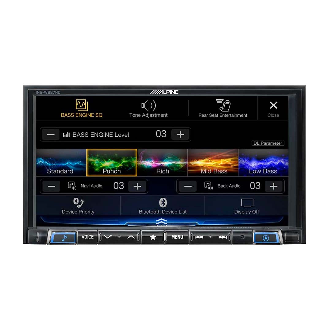 Alpine INE-W987HD, 7" Mech-less Navigation Receiver w/ CarPlay & Android Auto
