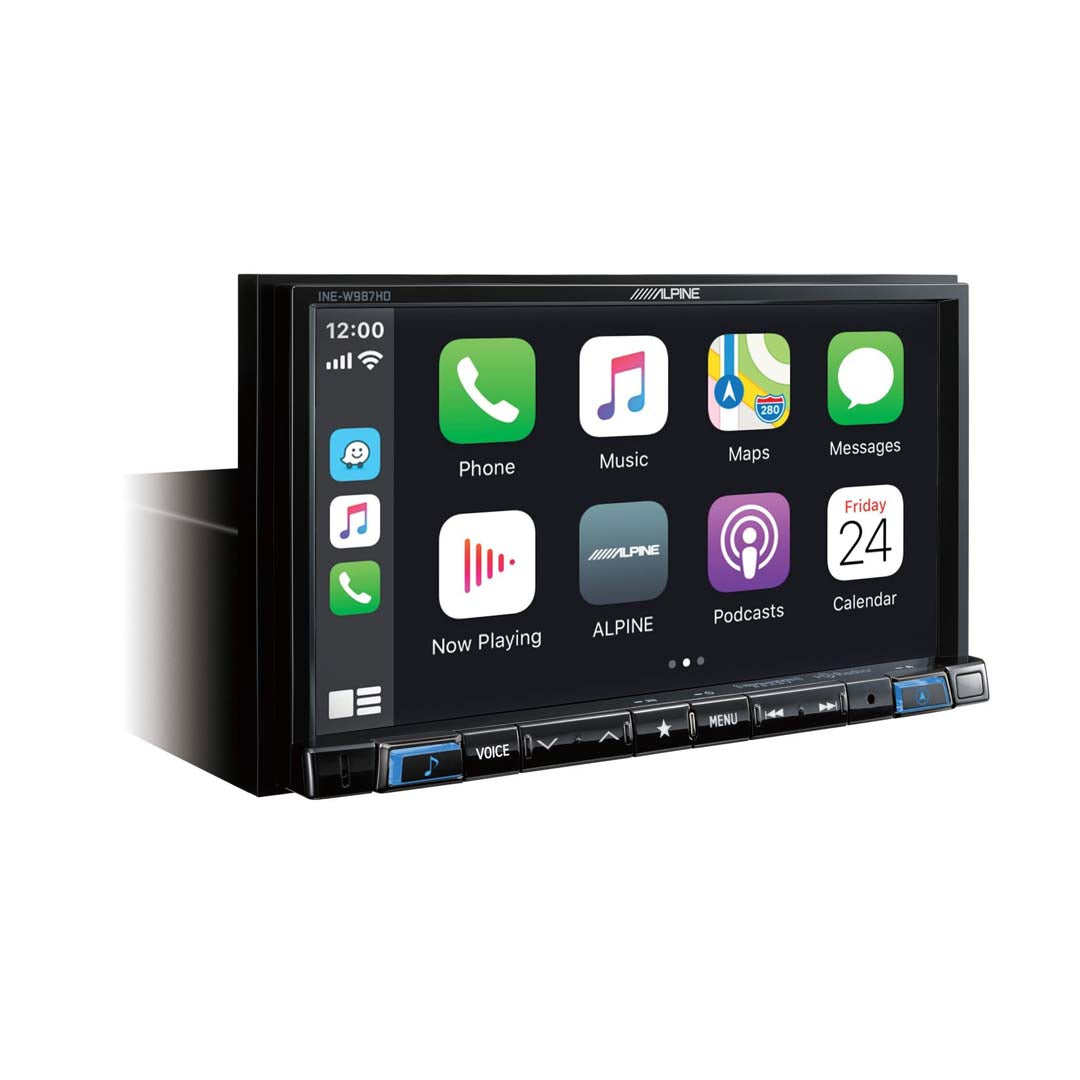 Alpine INE-W987HD, 7" Mech-less Navigation Receiver w/ CarPlay & Android Auto