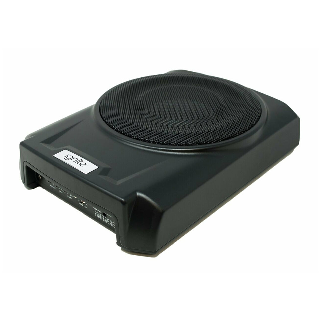 Ignite IP8S, 8" Active Subwoofer Slim Powered Sub Car Subwoofer Enclosure