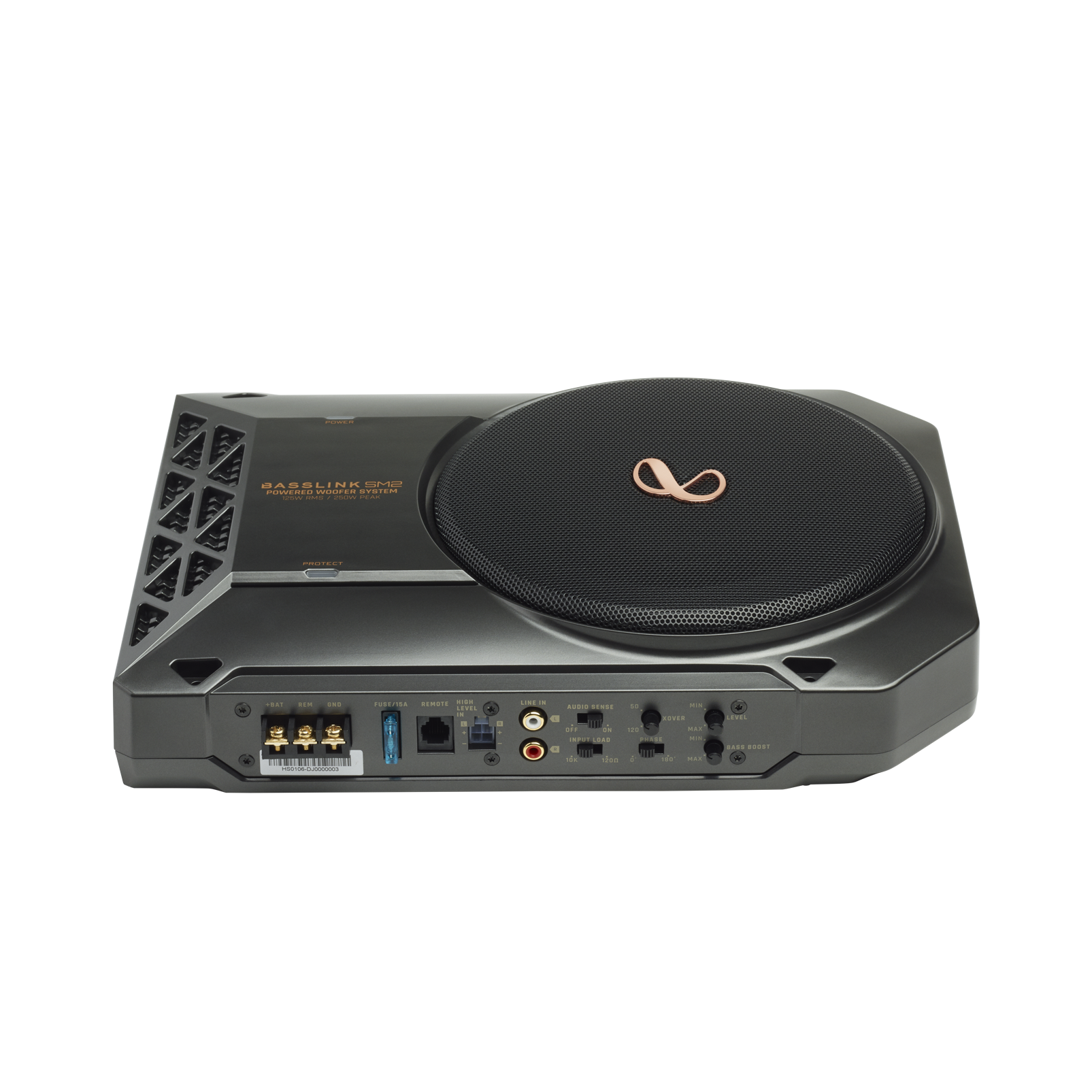 Infinity BASSLINK SM 2AM, Basslink Series 8" Active Underseat Subwoofer - Black