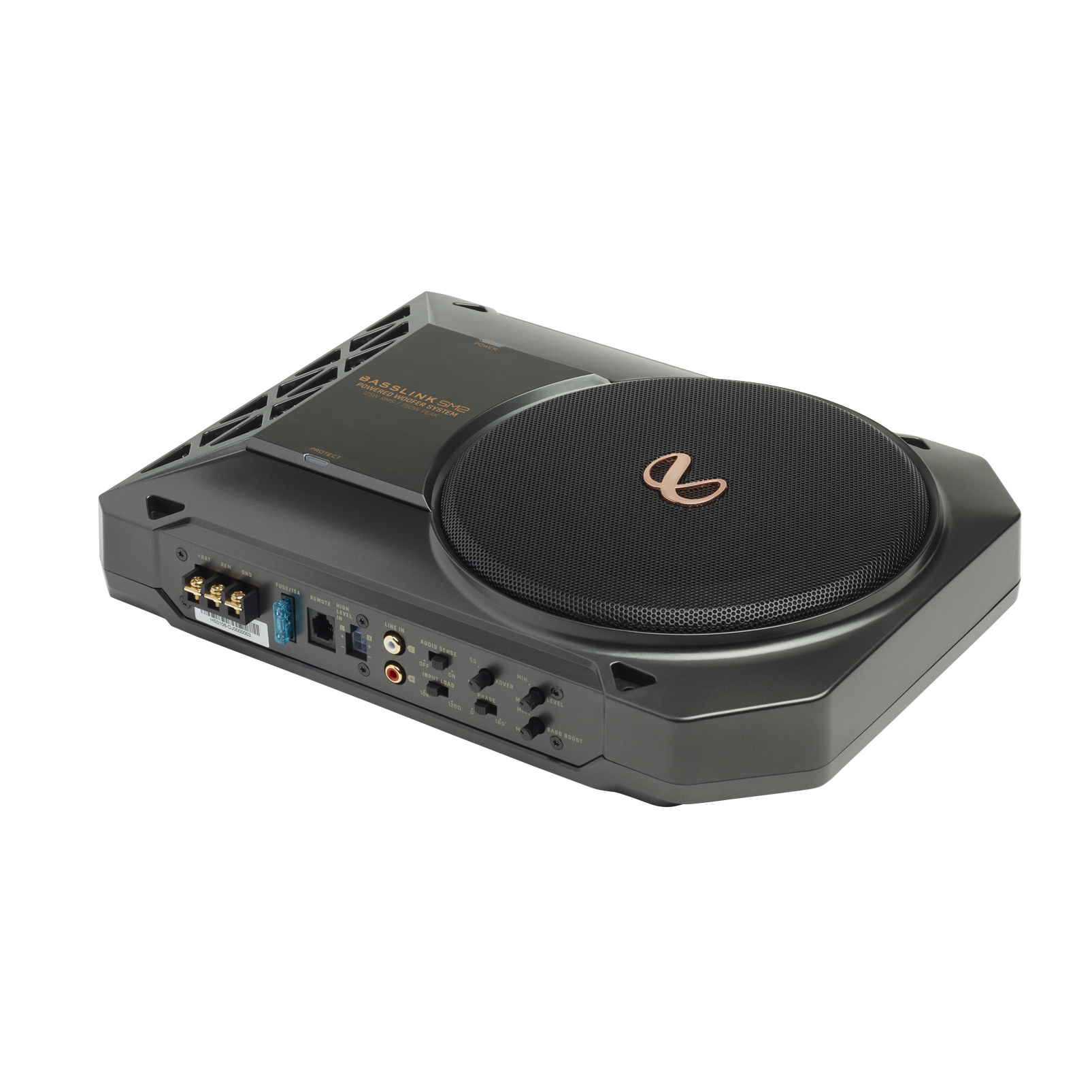 Infinity BASSLINK SM 2AM, Basslink Series 8" Active Underseat Subwoofer - Black