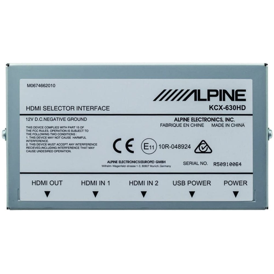 Alpine KCX-630HD, HDMI Switcher for Alpine Digital Media and Restyle Navigation Receivers