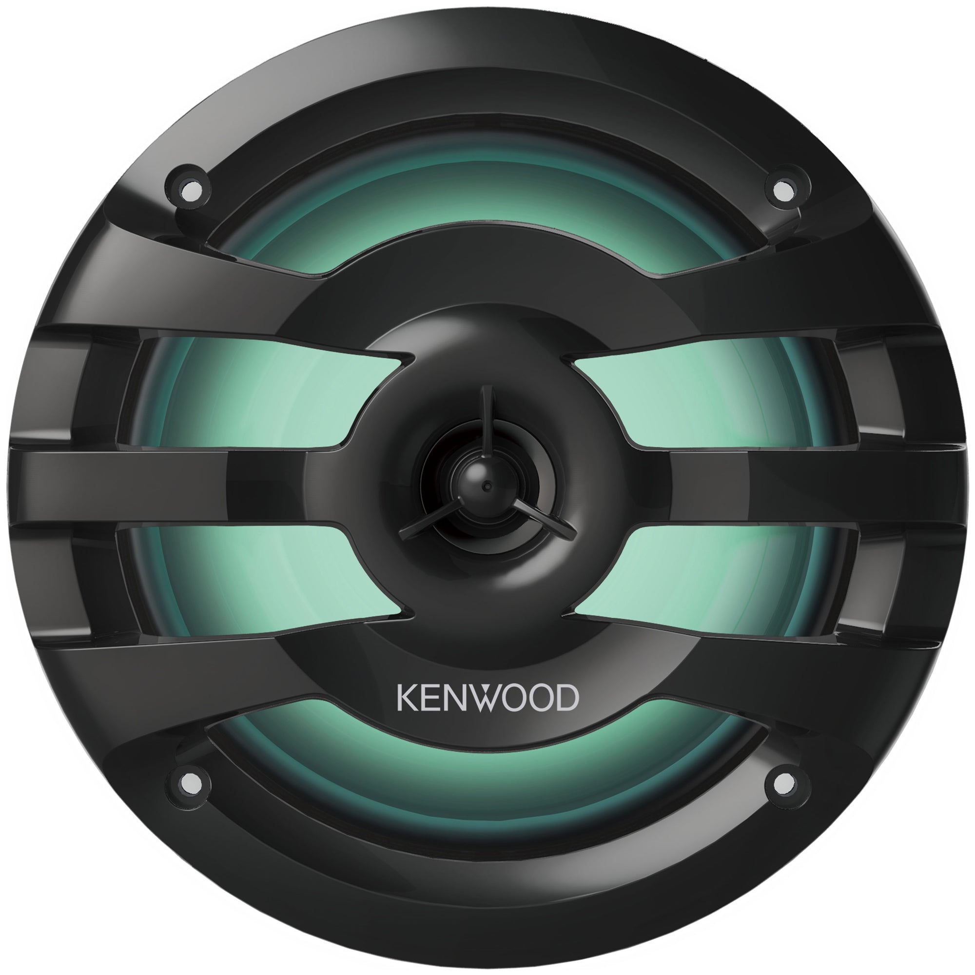 Kenwood KFC-1673MRBL, 6.5" 2-Way Coaxial Marine / Motorsport Speaker w/ LED Lighted Black Grille - 260W