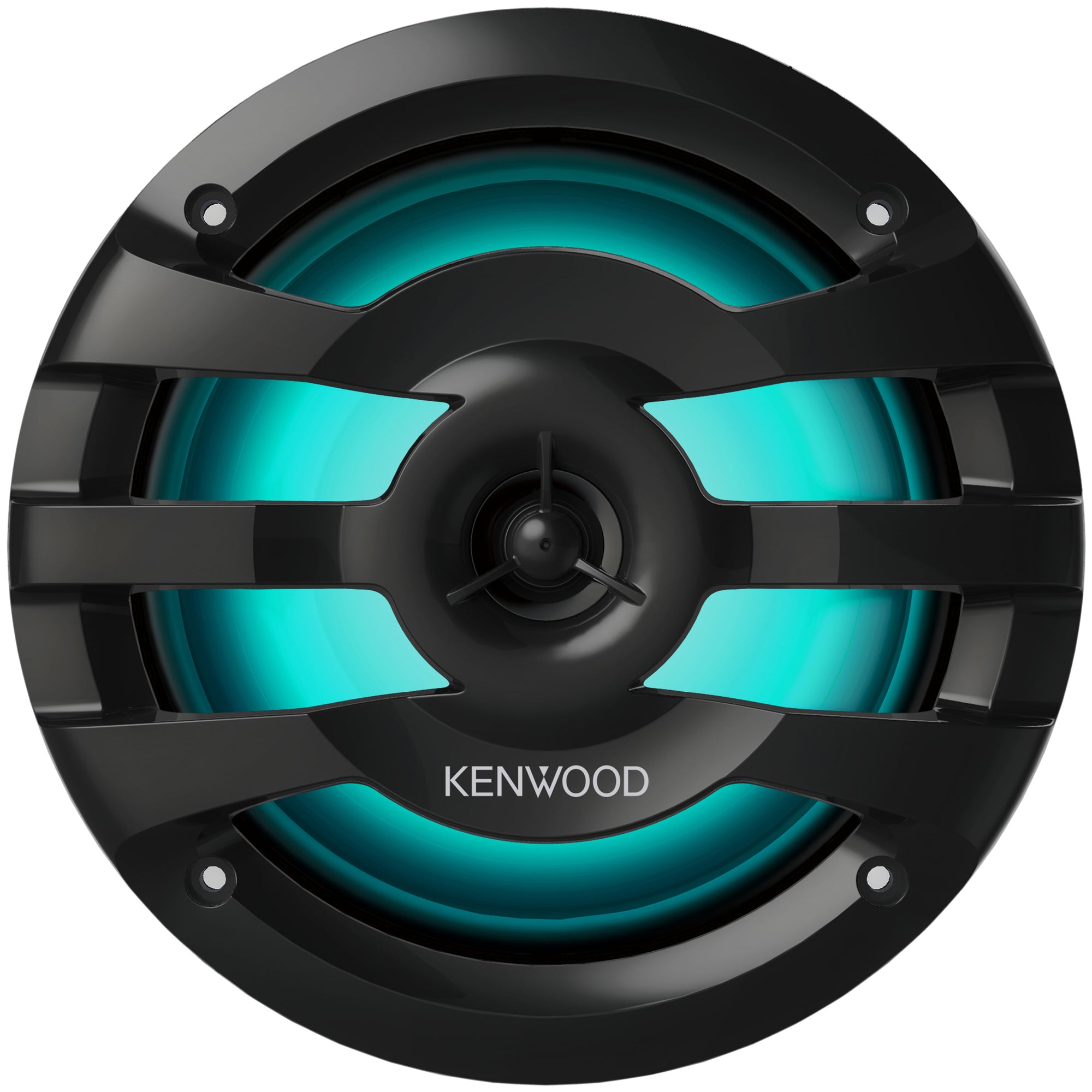 Kenwood KFC-1673MRBL, 6.5" 2-Way Coaxial Marine / Motorsport Speaker w/ LED Lighted Black Grille - 260W