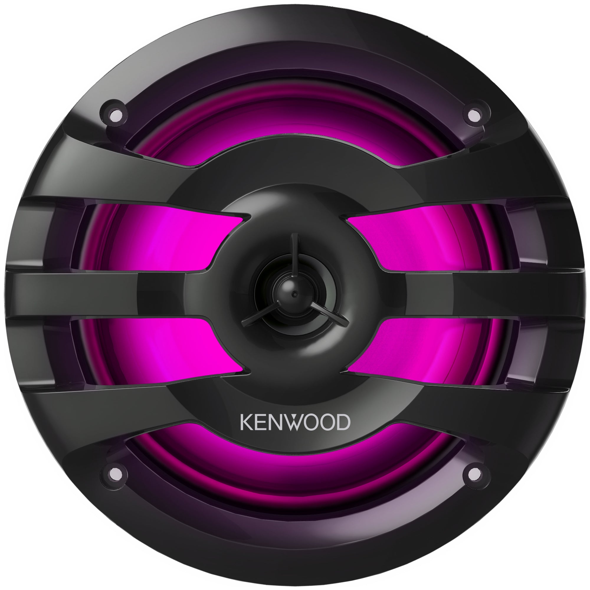 Kenwood KFC-1673MRBL, 6.5" 2-Way Coaxial Marine / Motorsport Speaker w/ LED Lighted Black Grille - 260W