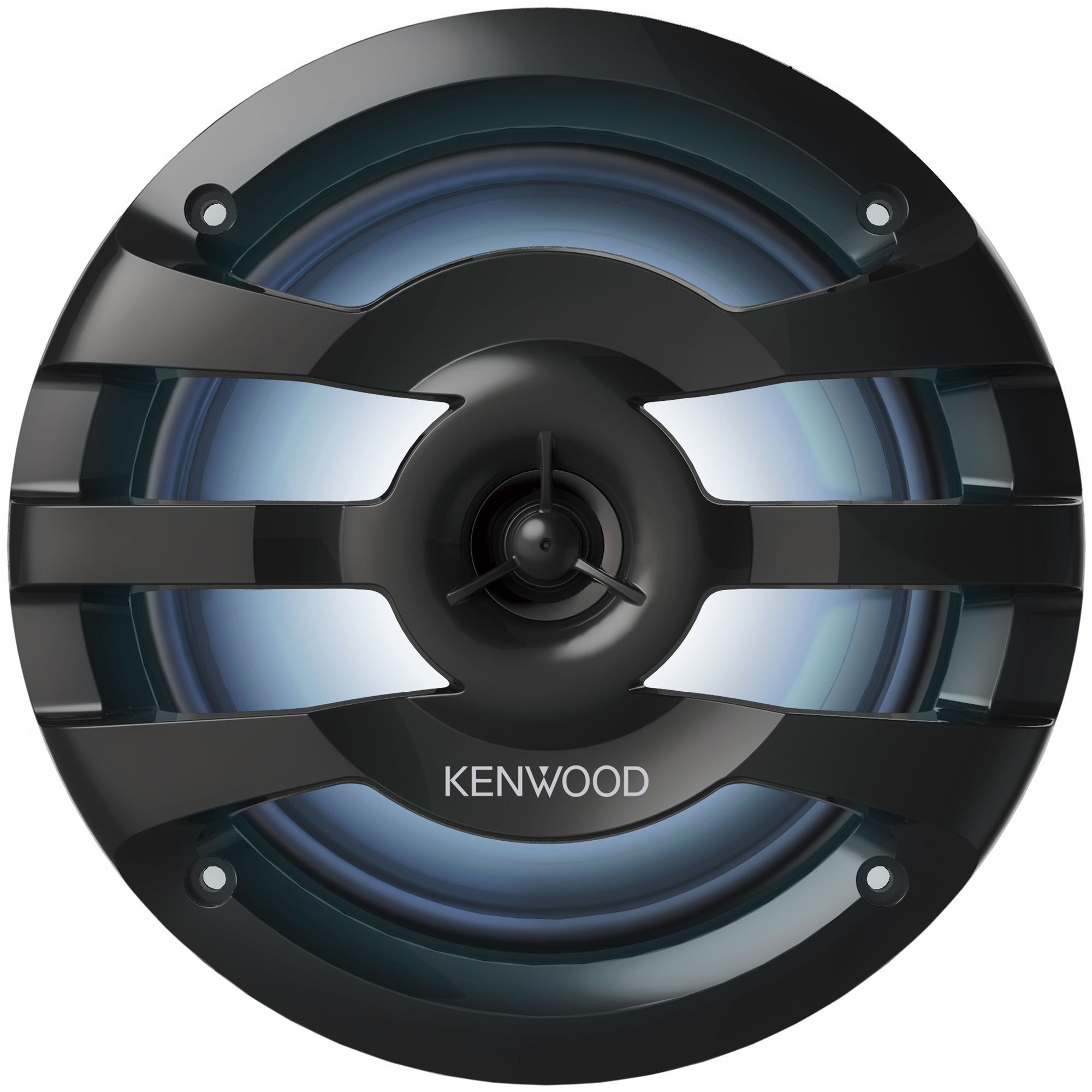 Kenwood KFC-1673MRBL, 6.5" 2-Way Coaxial Marine / Motorsport Speaker w/ LED Lighted Black Grille - 260W