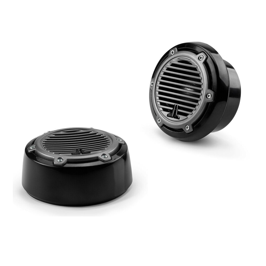 JL Audio M100-CT-CG-TB, M Series Marine 1" Component Tweeters (Pair), Black/Titanium Classic Grilles, 100W