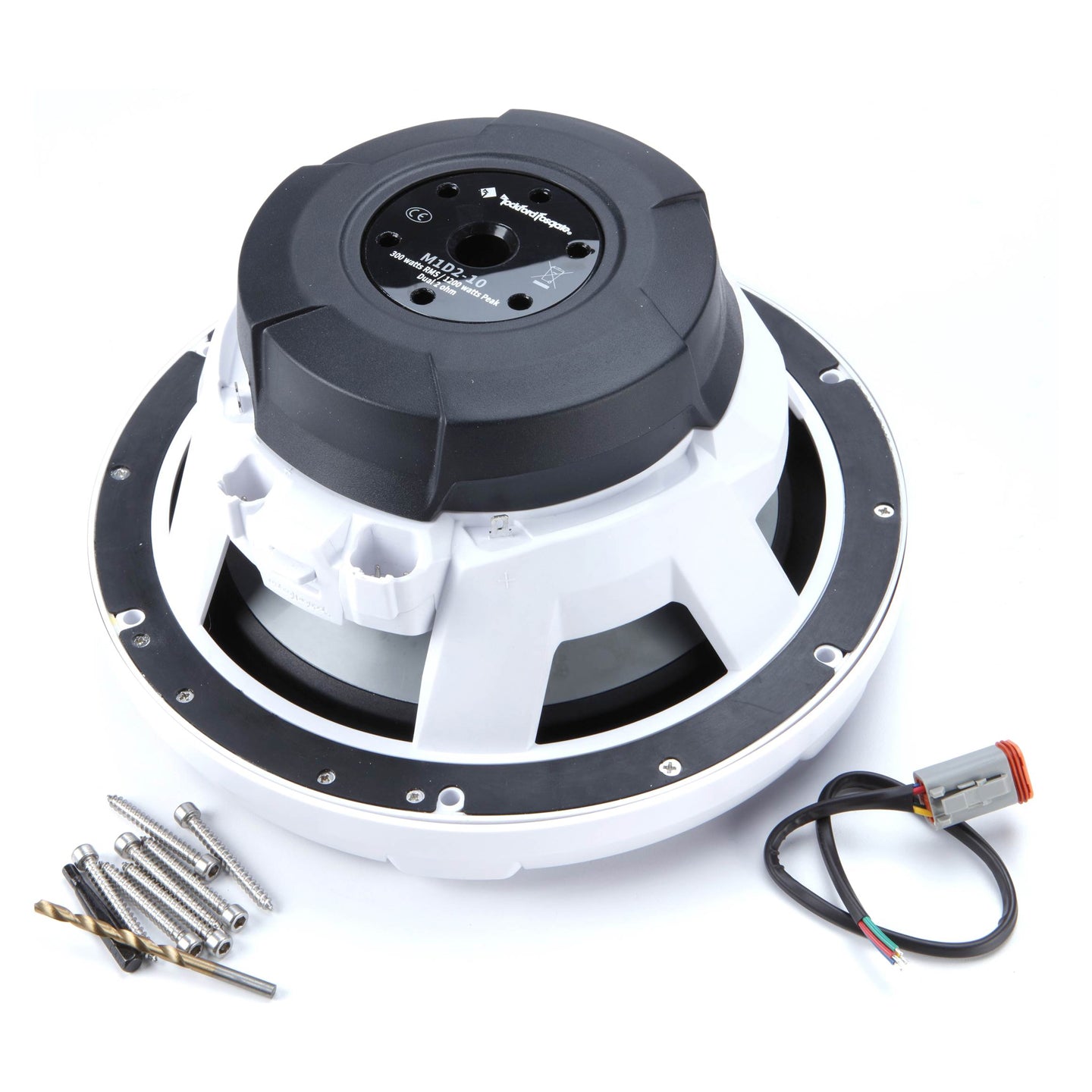 Rockford Fosgate M1D2-10, M1 10" Color Optix Marine Subwoofer Dual Voice Coil 2 Ohm, 1200W