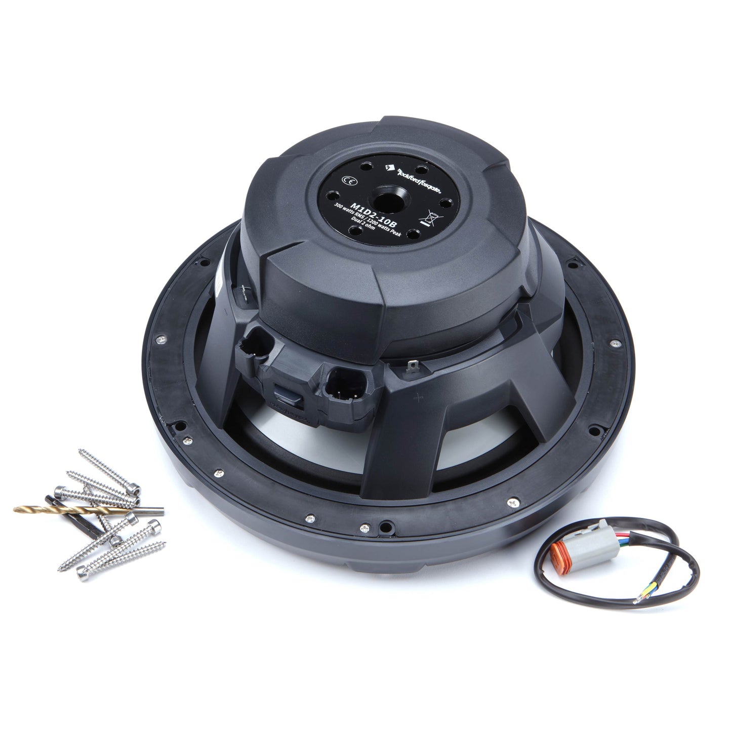 Rockford Fosgate M1D2-10B, M1 10" Color Optix Marine Subwoofer Dual Voice Coil 2 Ohm, 1200W