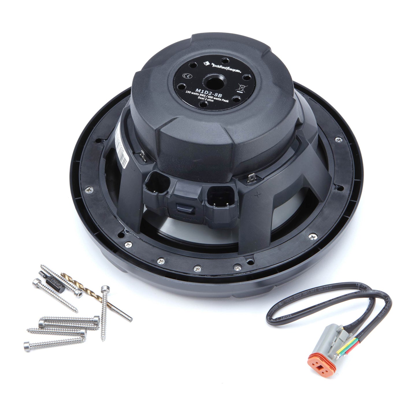 Rockford Fosgate M1D2-8B, M1 8" Color Optix Marine Subwoofer Dual Voice Coil 2 Ohm, 600W