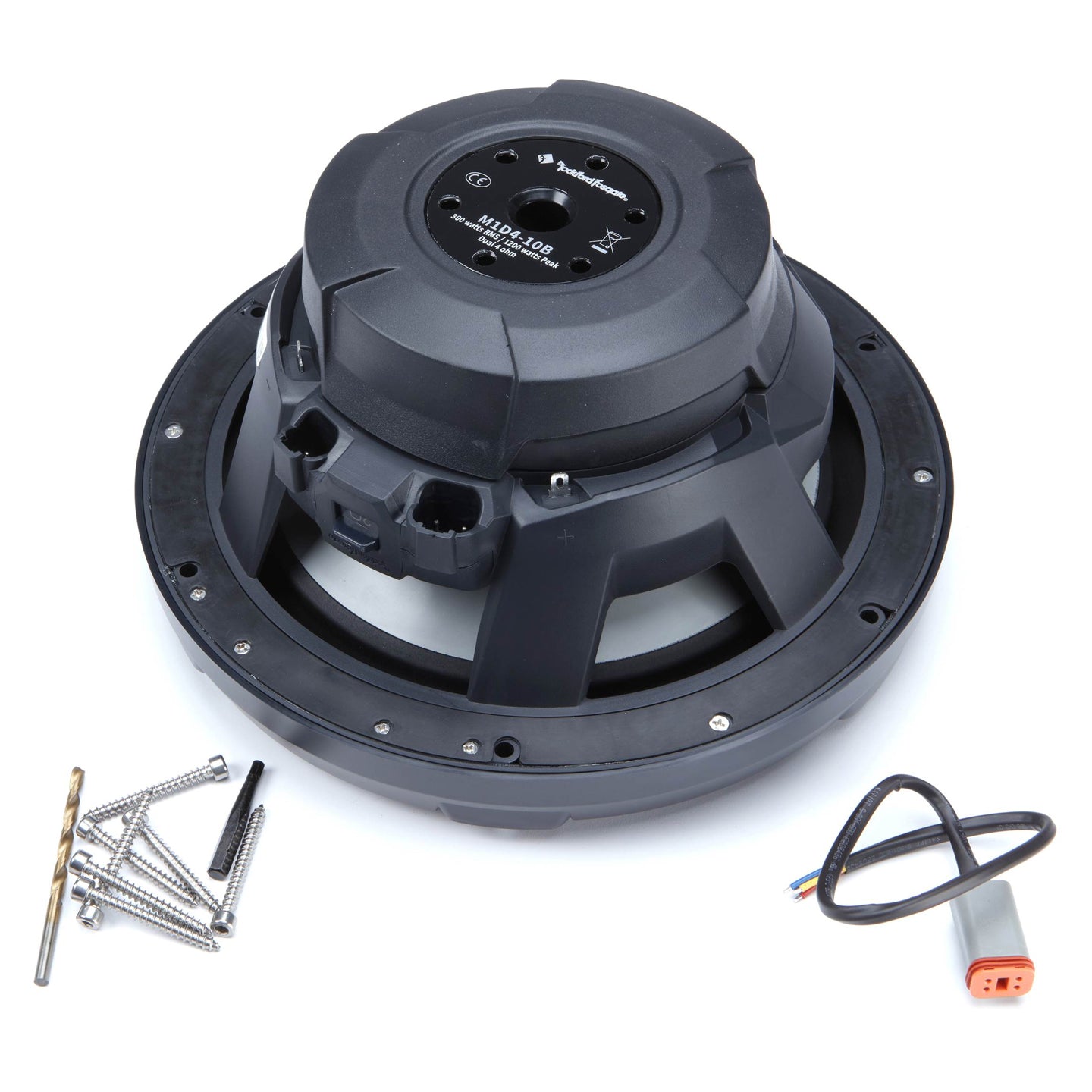Rockford Fosgate M1D4-10B, M1 10" Color Optix Marine Subwoofer Dual Voice Coil 4 Ohm, 1200W