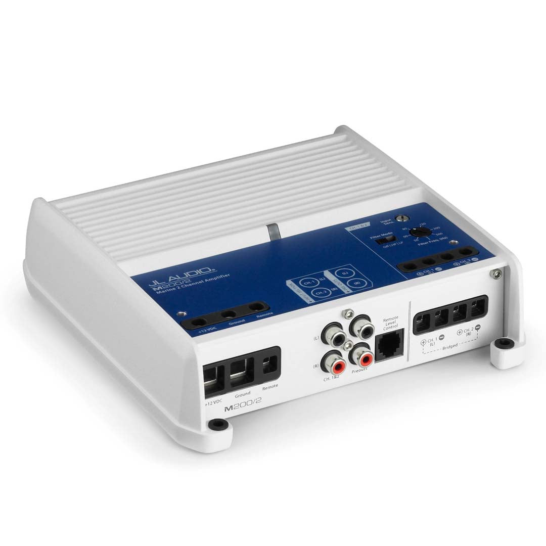 JL Audio M200/2, M Series Class D Marine Full Range 2 Channel Amplifier