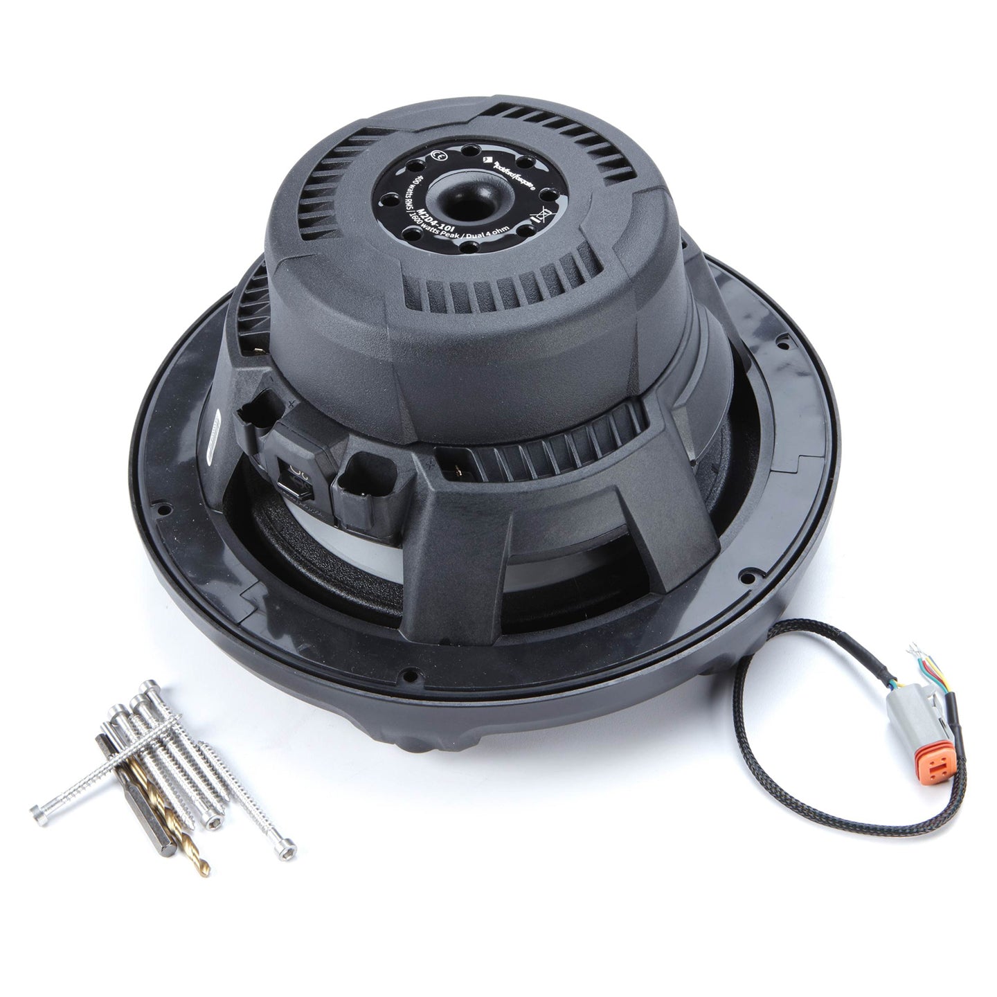 Rockford Fosgate M2D4-10I, M2 10" Color Optix Infinite Baffle Marine 4 Ohm Dual Voice Coil Subwoofer, 1600W