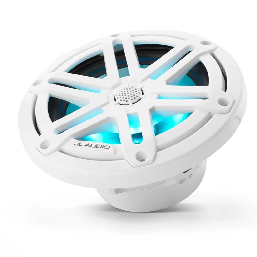 JL Audio M3-650X-S-Gw-i, M3 6.5" 2-Way Marine Speaker, Sport Gloss White w/ LED