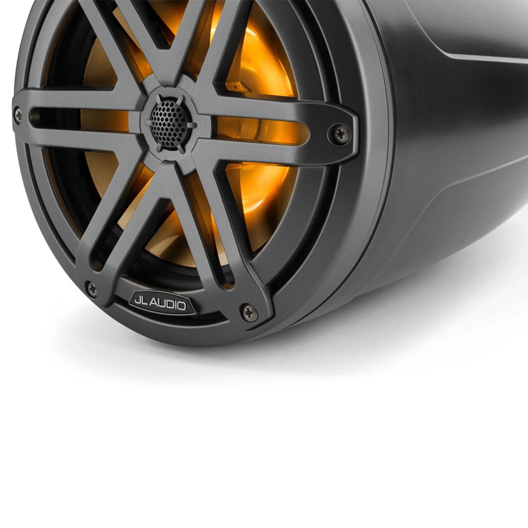JL Audio M3-770ETXv3-Sb-S-Gm-i, M3 7.7" 2-Way Enclosed Marine Coaxial Speakers w/ LED