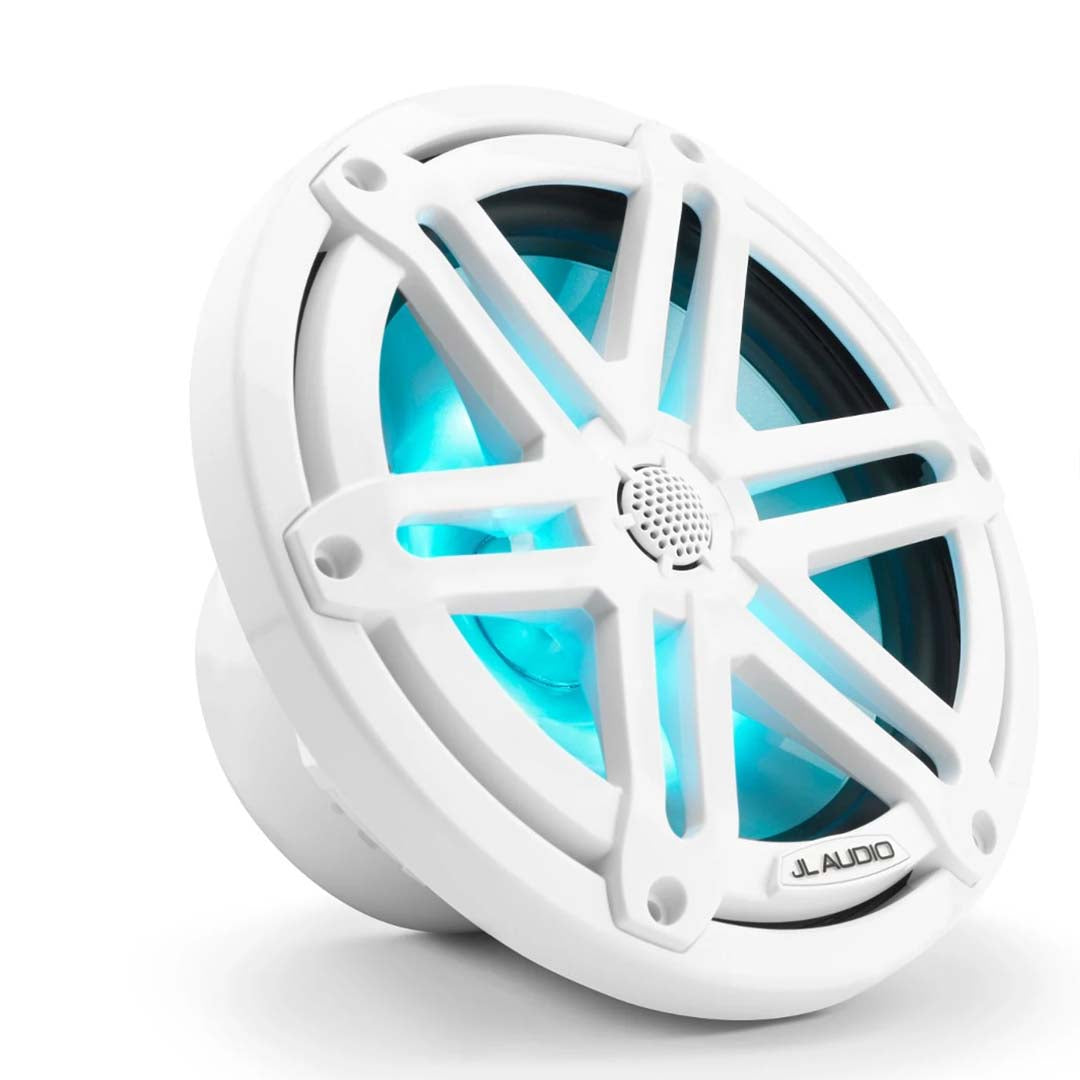 JL Audio M3-770X-S-Gw-i, M3 7.7" 2-Way Marine Speaker, Sport Gloss White w/ LED