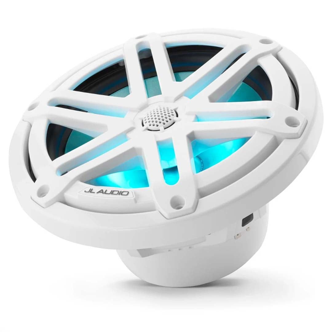 JL Audio M3-770X-S-Gw-i, M3 7.7" 2-Way Marine Speaker, Sport Gloss White w/ LED