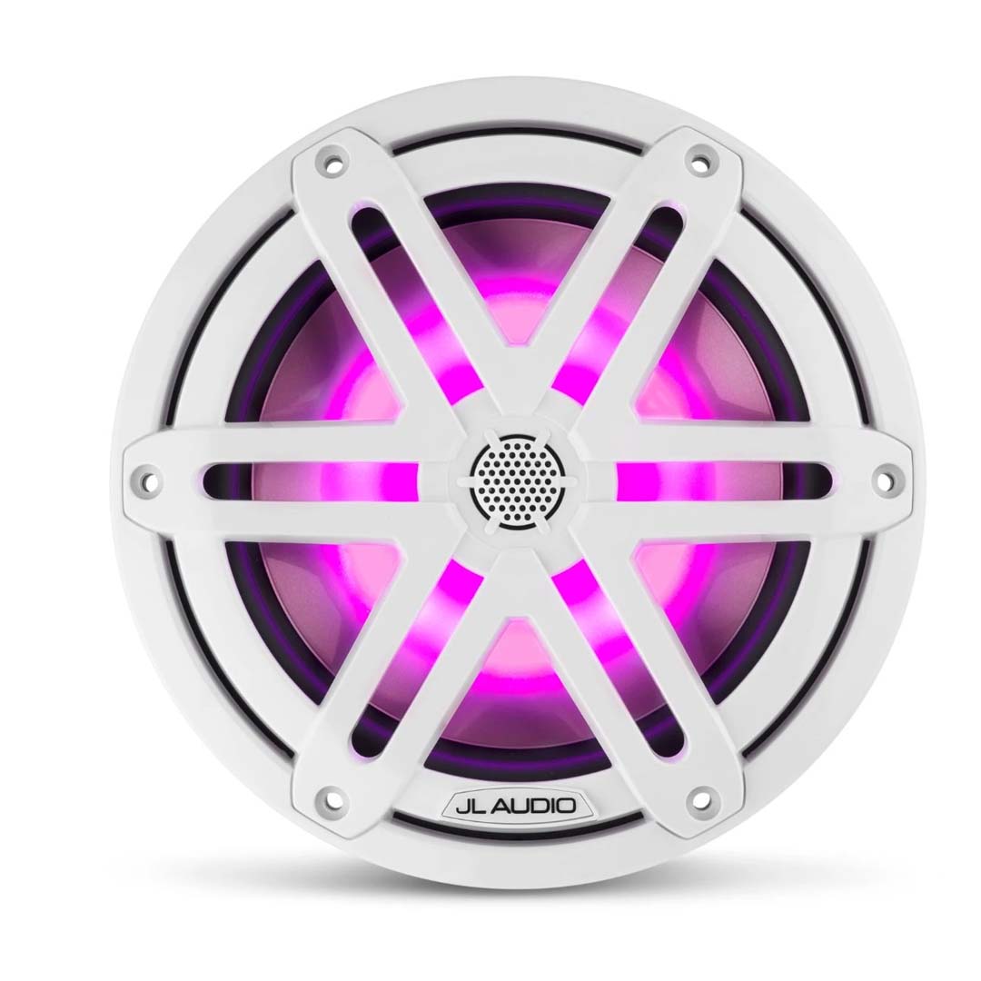 JL Audio M3-770X-S-Gw-i, M3 7.7" 2-Way Marine Speaker, Sport Gloss White w/ LED