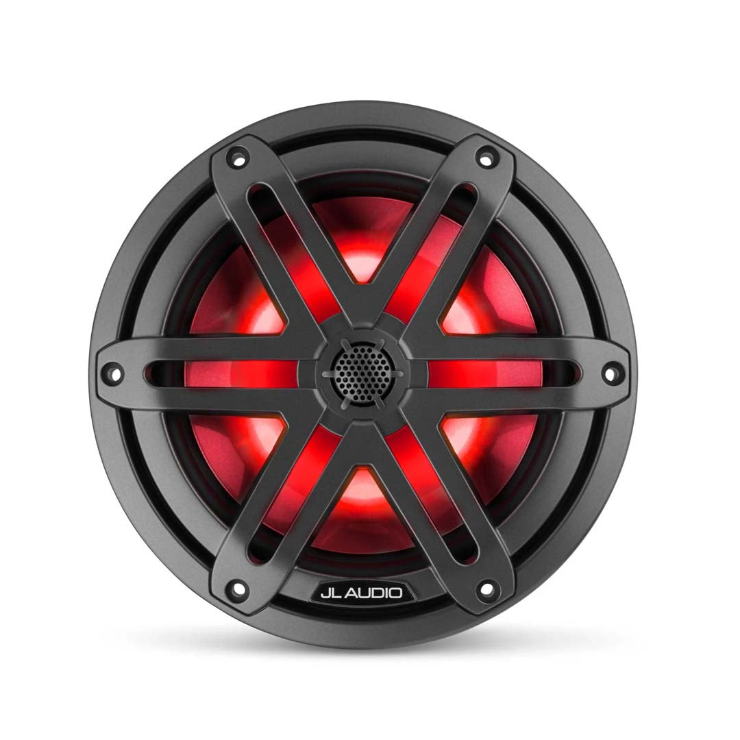 JL Audio M3-770X-S-Gm-i, M3 7.7" 2-Way Marine Speaker, Sport Gunmetal w/ LED