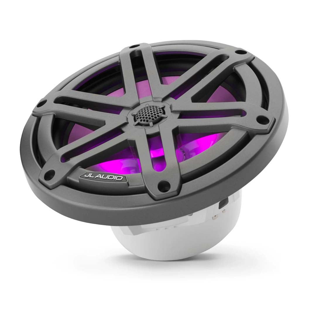JL Audio M3-770X-S-Gm-i, M3 7.7" 2-Way Marine Speaker, Sport Gunmetal w/ LED