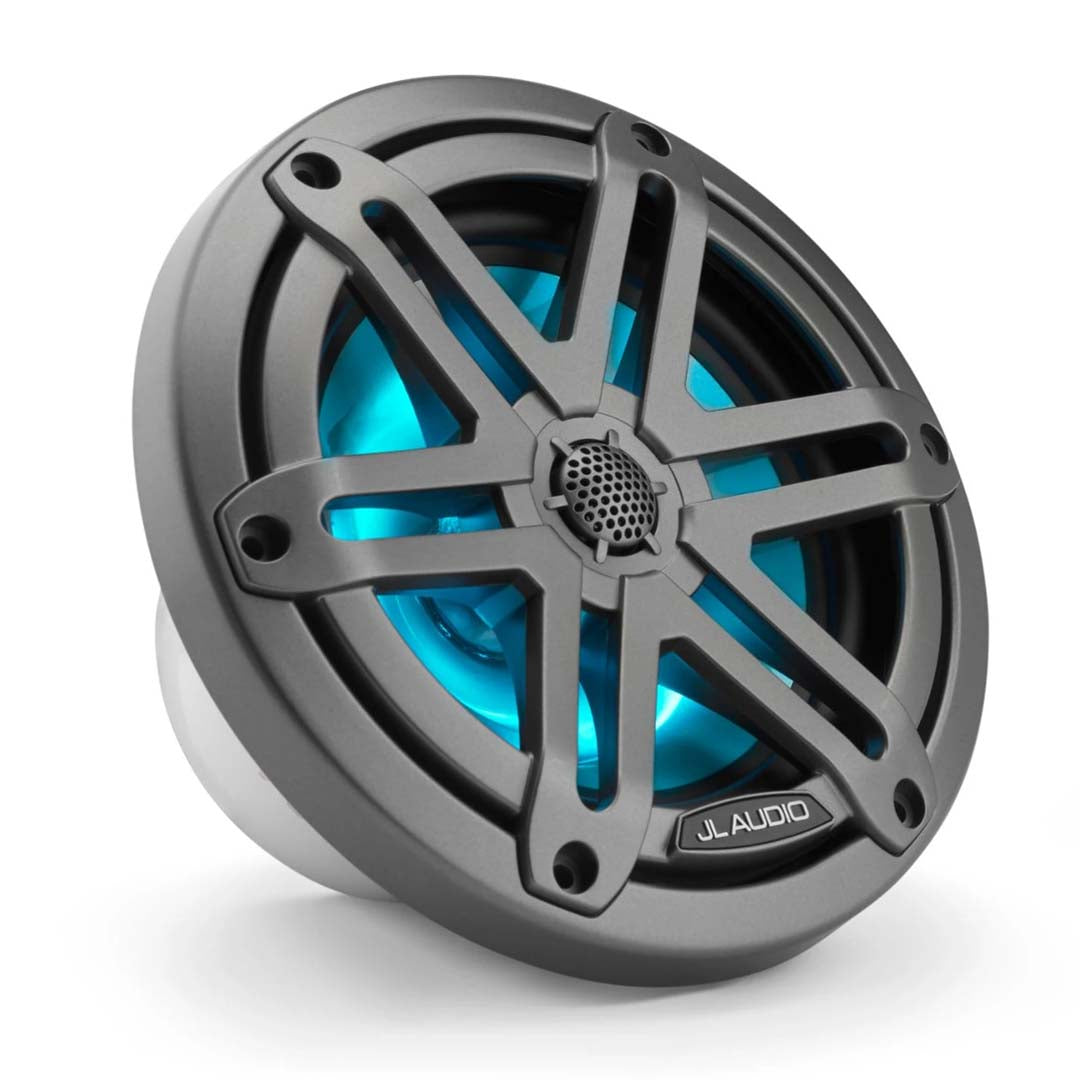 JL Audio M3-650X-S-Gm-i, M3 6.5" 2-Way Marine Speaker, Sport Gunmetal w/ LED
