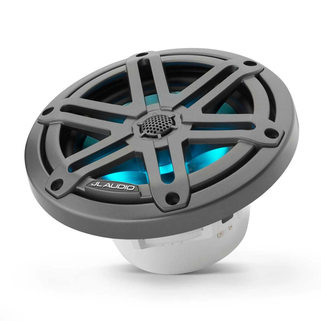 JL Audio M3-650X-S-Gm-i, M3 6.5" 2-Way Marine Speaker, Sport Gunmetal w/ LED