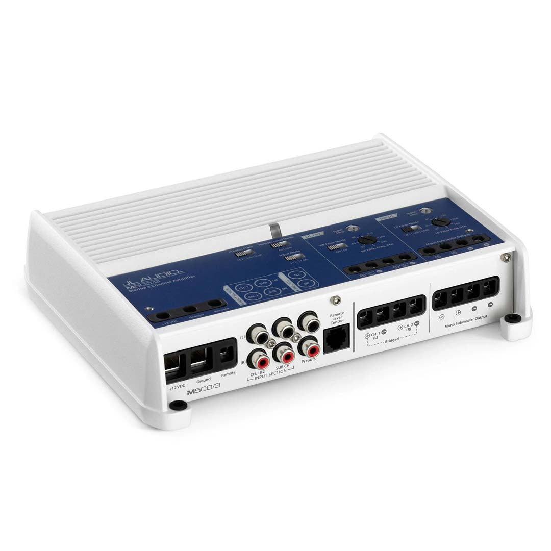 JL Audio M500/3, M Series Class D Marine 3-Ch Amplifier