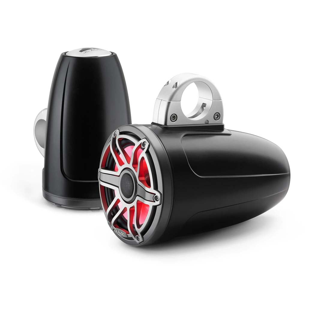 JL Audio M6-880ETXv3-Sb-S-GmTi-i, M6 Series 8.8" Enclosed Tower Coaxial Marine Speaker System