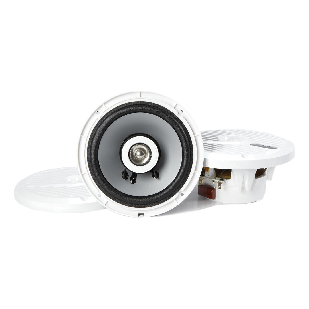 Alpine SPS-M601W, S Series Marine 6" 2-Way Coaxial Speaker, 110 Watts Peak Power (White Grille)