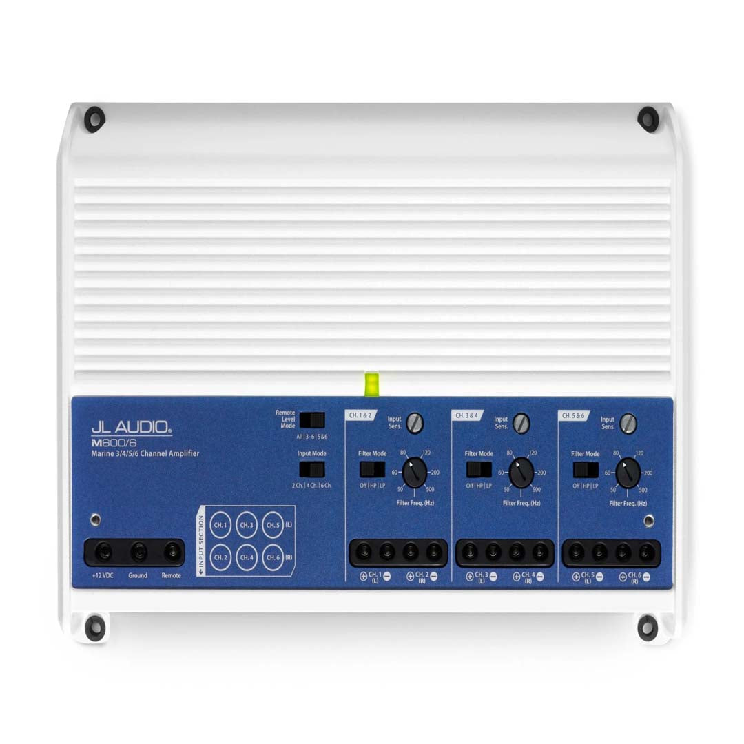 JL Audio M600/6, M Series Class D Marine Full Range 6-Channel Amplifier