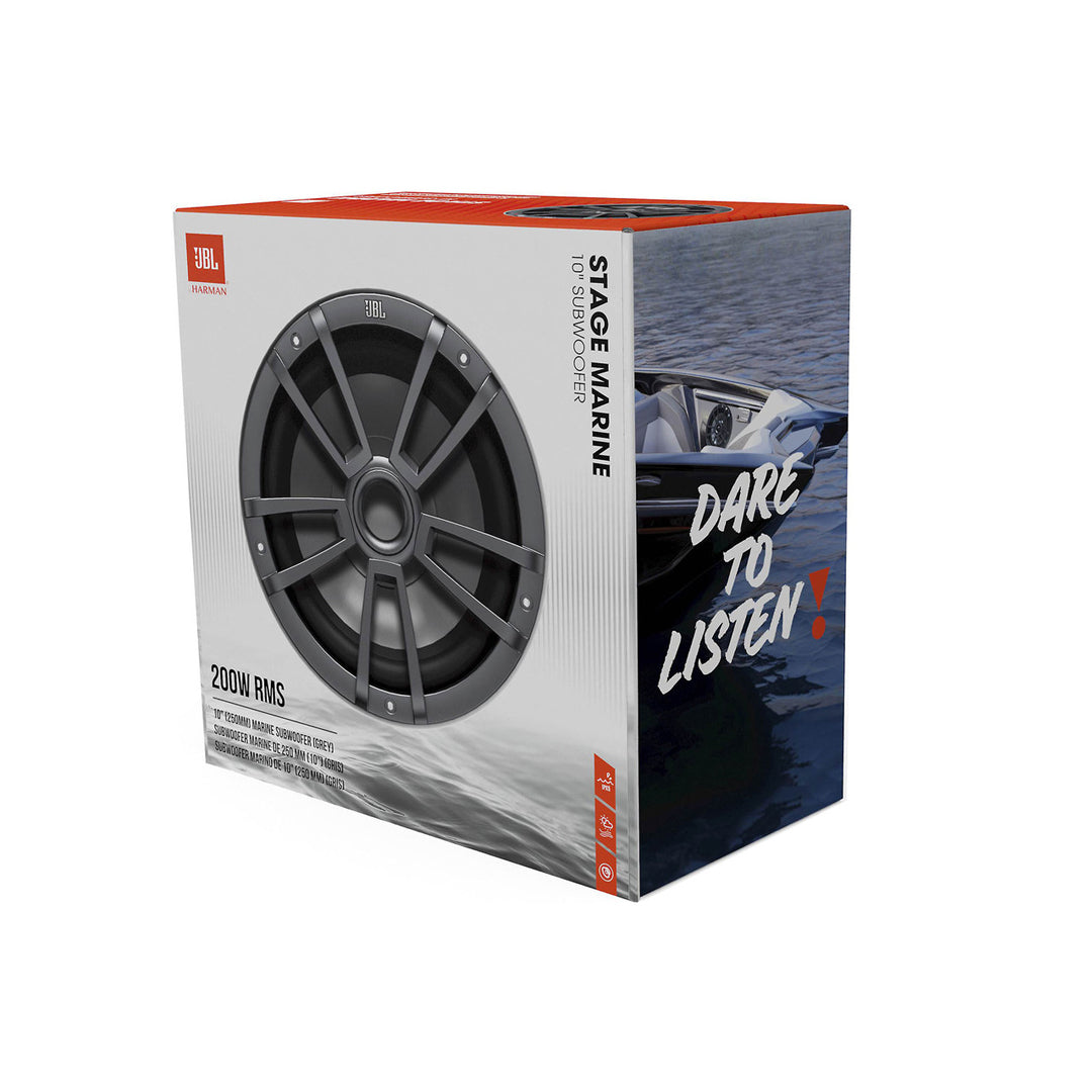 JBL MARINESTAGE10, Stage Marine 10" Mulit-element Marine Subwoofer - 250W (Grey)