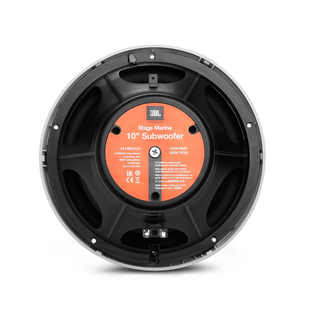 JBL MARINESTAGE10, Stage Marine 10" Mulit-element Marine Subwoofer - 250W (White)