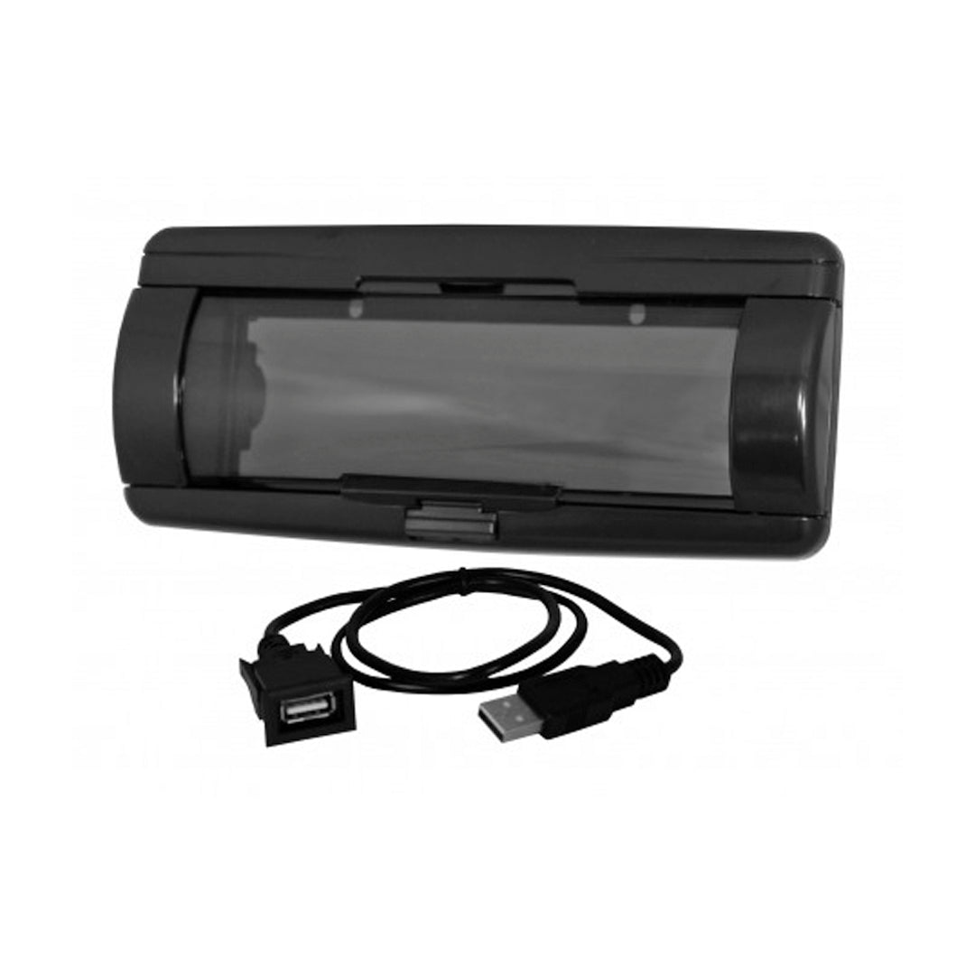 American International MCK2000B, Retracting Marine Radio Cover Black Single DIN