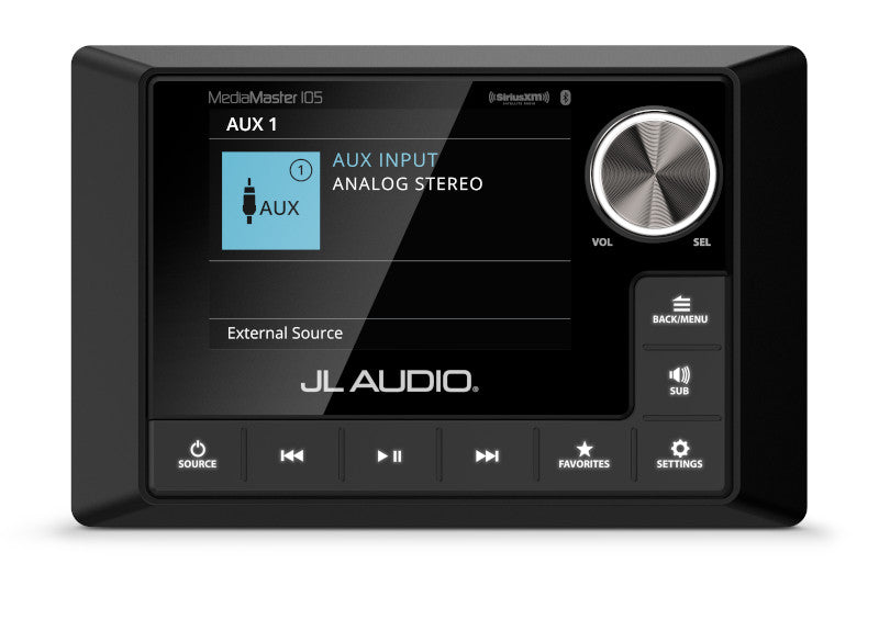 JL Audio MM105, MediaMaster Waterproof Marine Source Unit w/ Color LCD Display