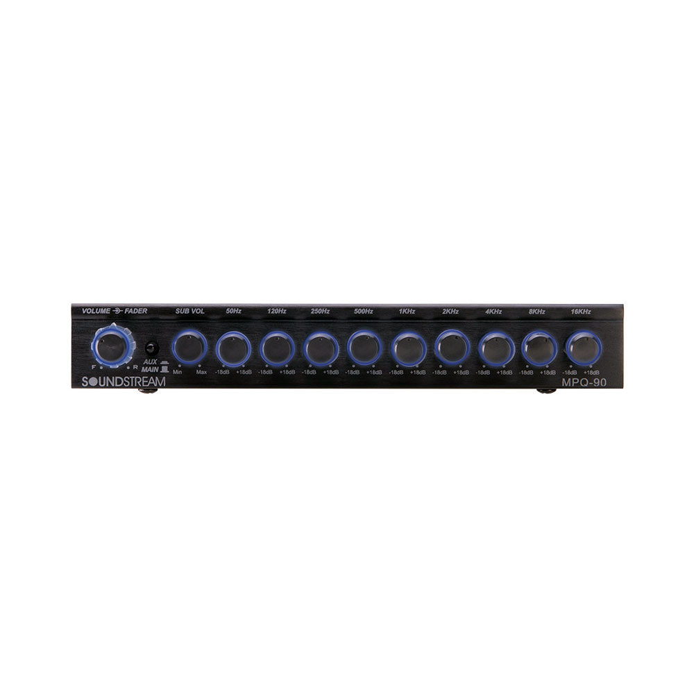 Soundstream MPQ-90, 1/2 DIN 9-Band Graphic EQ w/ Subwoofer Control