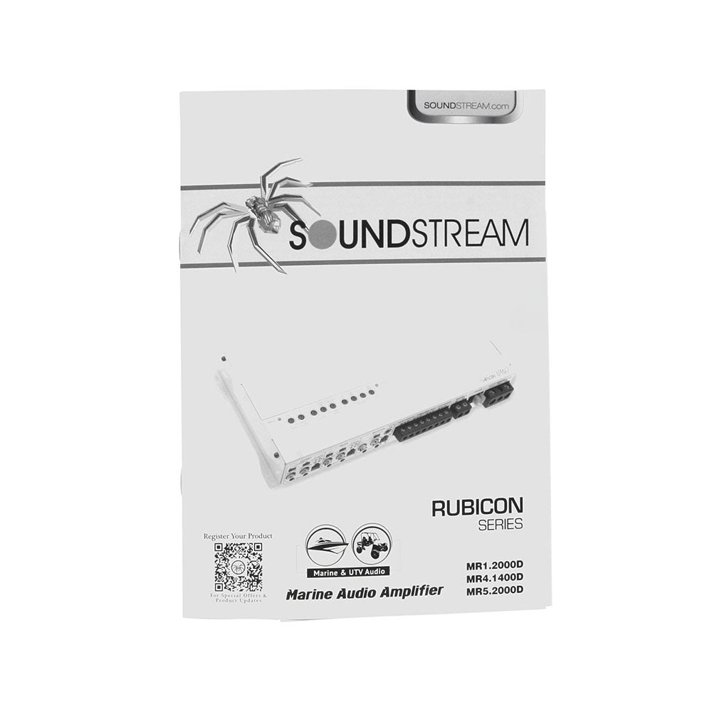 Soundstream MR4.1400D, Rubicon Nano Marine 4 Channel Full Range Amplifier