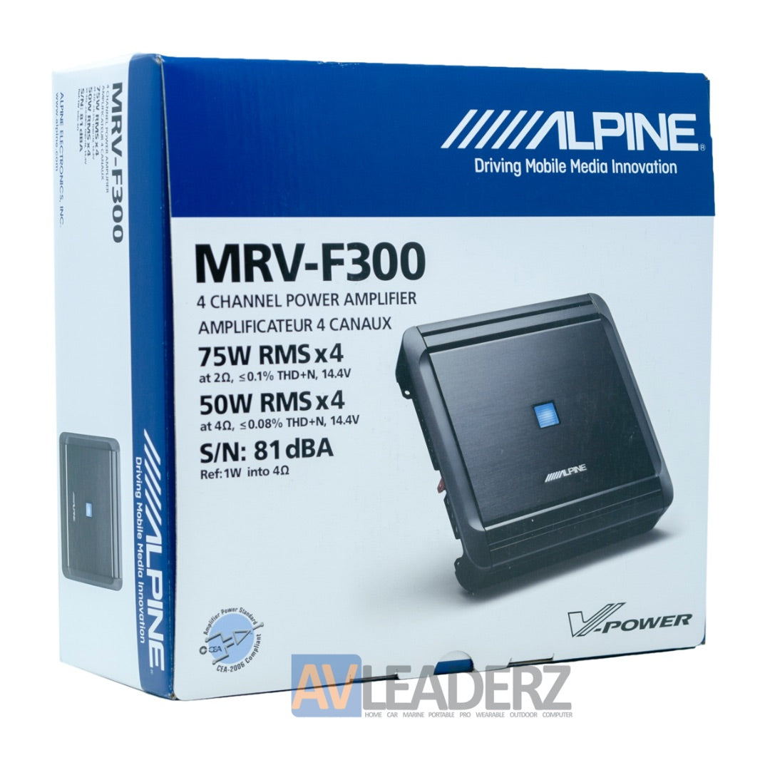 Alpine MRV-F300, V Power Multi Channel Car Amplifier - 300 Watts