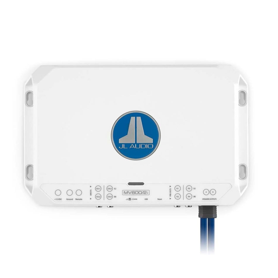 JL Audio MV600/2i, MVi Series Class D 2 Channel Marine Amplifier with Integrated DSP - 600W