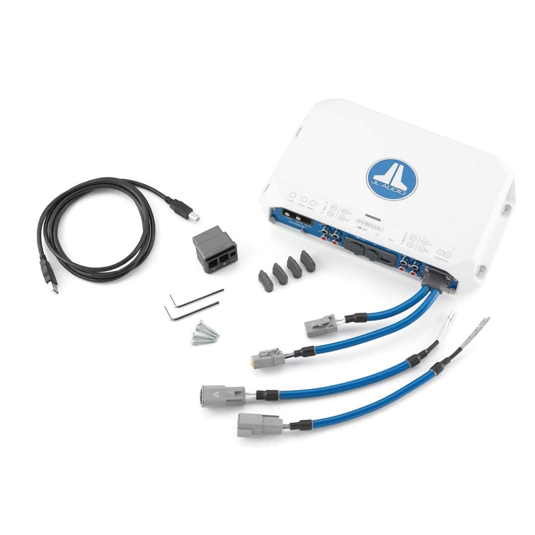 JL Audio MV600/2i, MVi Series Class D 2 Channel Marine Amplifier with Integrated DSP - 600W