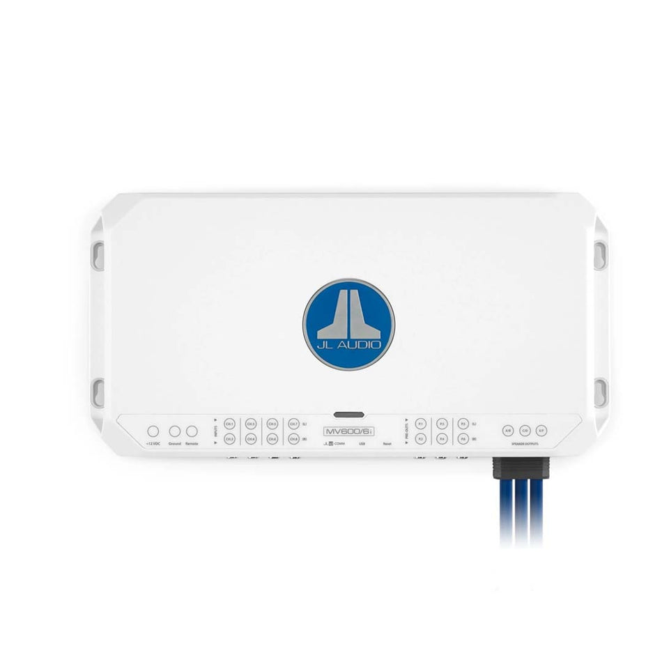 JL Audio MV600/6i, MVi Series Class D 6 Channel Marine Amplifier with Integrated DSP - 600W