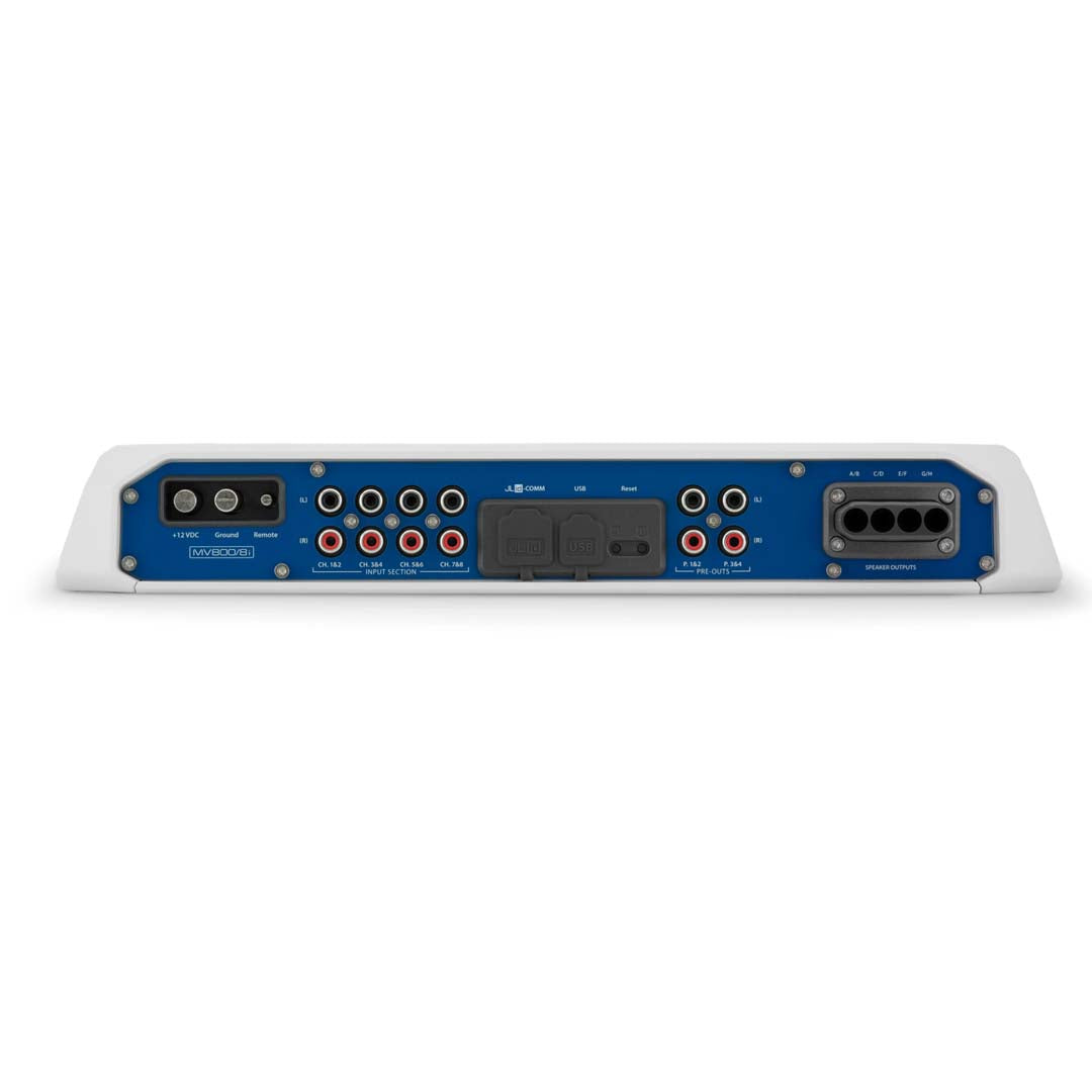 JL Audio MV800/8i, MVi Series Class D 8 Channel Marine Amplifier with Integrated DSP - 800W