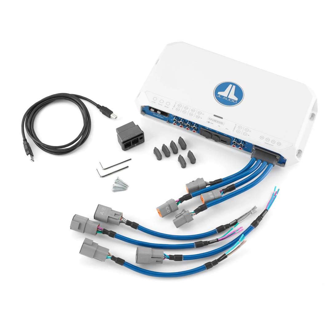 JL Audio MV800/8i, MVi Series Class D 8 Channel Marine Amplifier with Integrated DSP - 800W