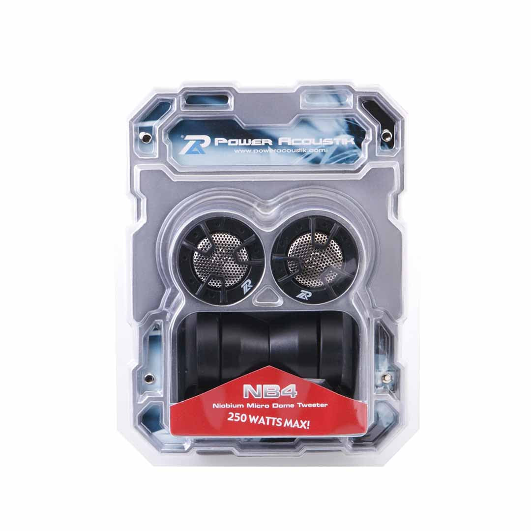 Power Acoustik NB-4, 1" Niobium Tweeter 4-Way Mount- 250W