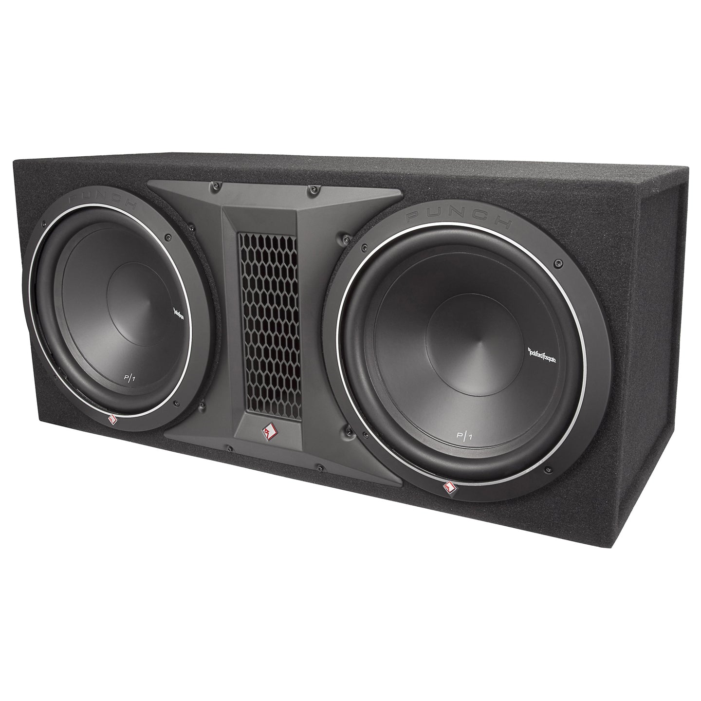 Rockford Fosgate P1-2X12, Punch Dual 12" Ported Loaded Enclosure, 500 Watts RMS