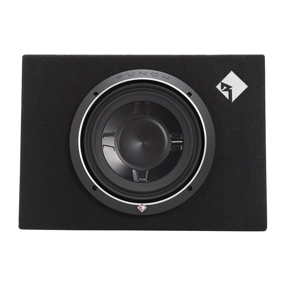 Rockford Fosgate P3S-1X10, Punch 10" Sealed Slim Loaded Enclosure, 300 Watts RMS