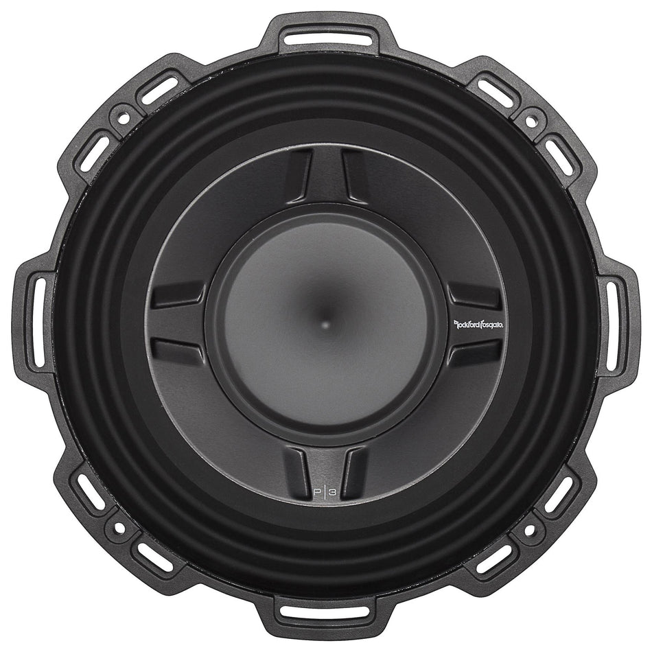 Rockford Fosgate P3SD2-10, Punch 10" 2 Ohm Dual Voice Coil Slim Subwoofer - 600W