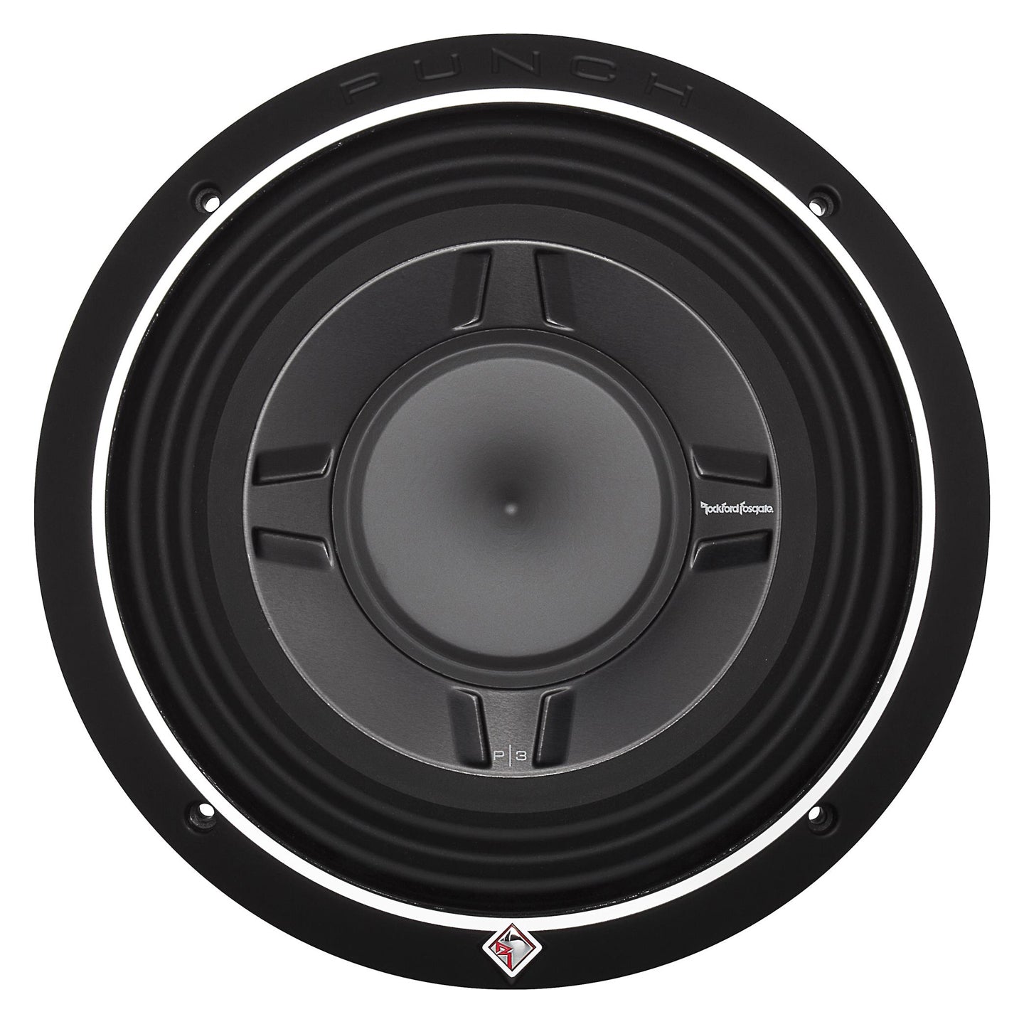 Rockford Fosgate P3SD4-10, Punch 10" 4 Ohm Dual Voice Coil Slim Subwoofer - 600W