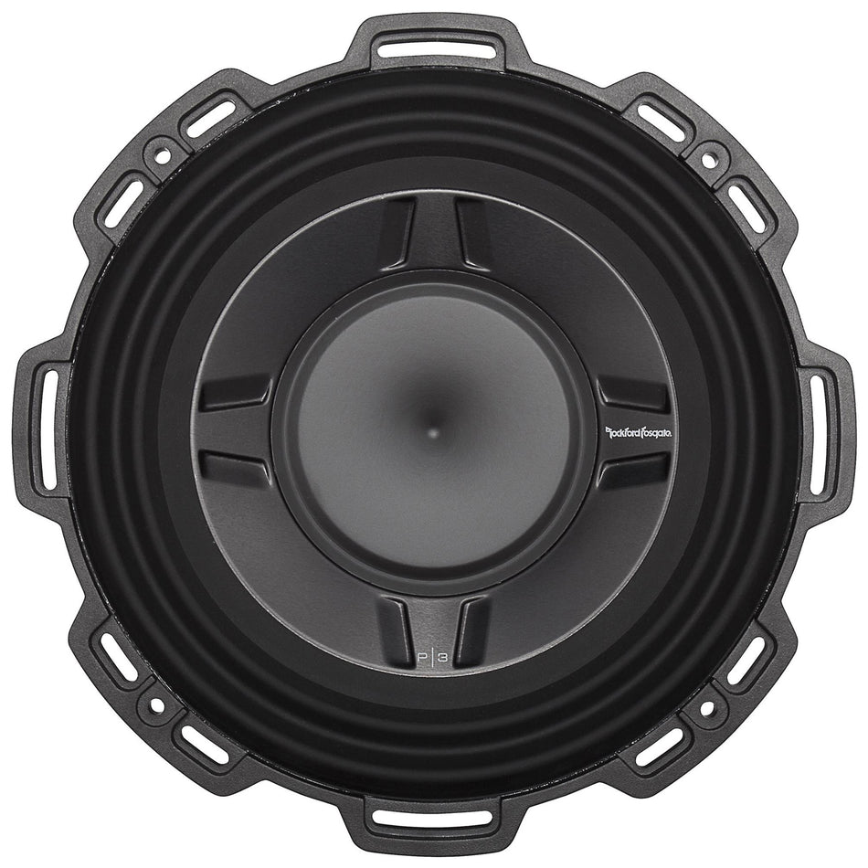 Rockford Fosgate P3SD4-10, Punch 10" 4 Ohm Dual Voice Coil Slim Subwoofer - 600W